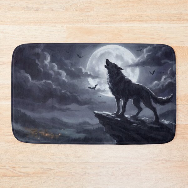 Item preview, Werewolf on the Moonlit Cliff designed and sold by RedPeaStudio.