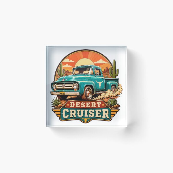 Item preview, Vintage western pickup truck in the desert designed and sold by alasandia.