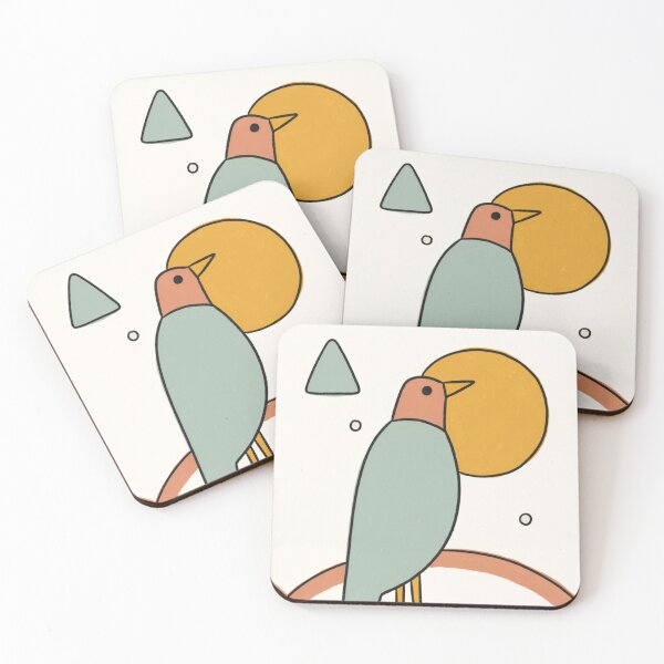 Item preview, The Mid-Century Sentinel Bauhaus Bird Illustration designed and sold by Filora Atelier | Bird Art.