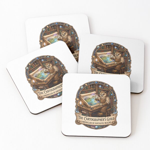 Item preview, The Cartographer's Guild | Owl Mapmaker | Fantasy Cartography | Magical World Map | Enchanted Library | RPG Adventure Gift designed and sold by MrDev.