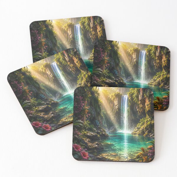 Item preview, Hidden Tropical Waterfall Paradise designed and sold by CodePaws Creations.