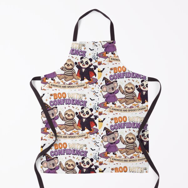 Item preview, Boo with Confidence Cute Halloween Koala, Sloth & Vampire Panda Retro Design designed and sold by HoMya.