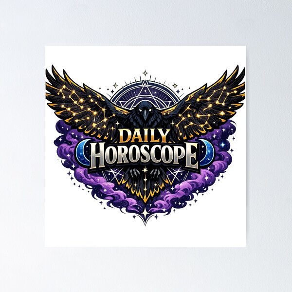 Item preview, Mystical Raven Zodiac Daily Horoscope Astrology Cosmic Design designed and sold by irfanshikh.