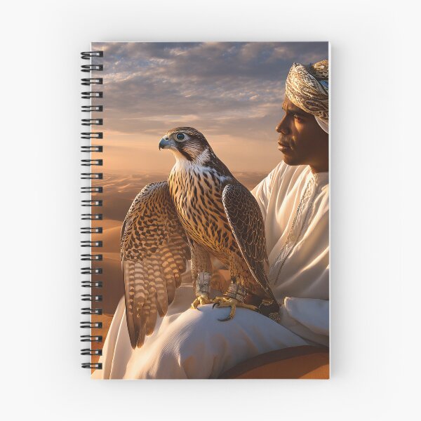 Item preview, Falconer in Desert at Sunset with Majestic Falcon designed and sold by Artessie.