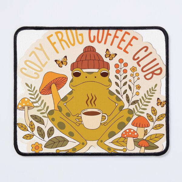 Item preview, Cozy Frog Coffee Club sticker designed and sold by inkfusionhub99.