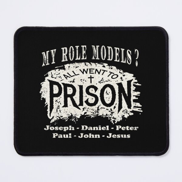 Item preview, My Role Models? All Went to Prison | Funny Christian Typography - Joseph Daniel Peter Paul John Jesus | Faith Humor White designed and sold by ZechJohnRB.