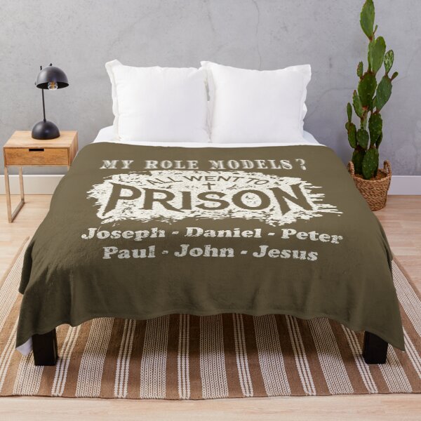 Item preview, My Role Models? All Went to Prison | Funny Christian Typography - Joseph Daniel Peter Paul John Jesus | Faith Humor White designed and sold by ZechJohnRB.