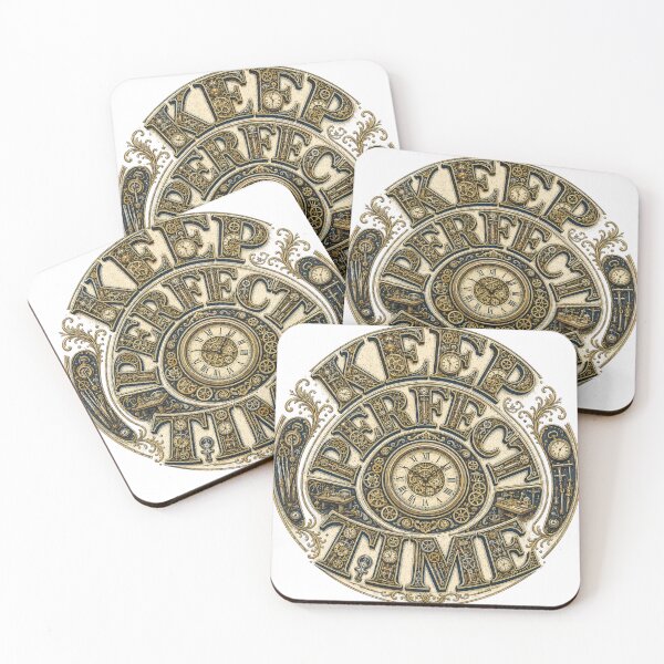 Item preview, Keep Perfect Time – Vintage Horology Clockwork Typography designed and sold by Golden Era Studio.