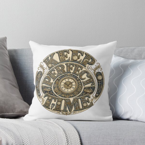 Item preview, Keep Perfect Time – Vintage Horology Clockwork Typography designed and sold by Golden Era Studio.