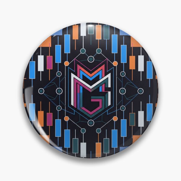 Item preview, Futuristic Geometric Monogram Digital Tech Data Art designed and sold by Pride Emblem Prints.