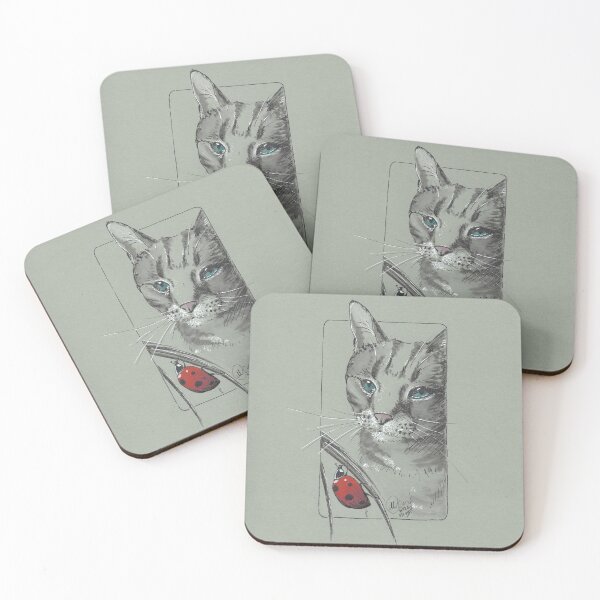 Item preview, Cat and Ladybug designed and sold by Middia Arts.