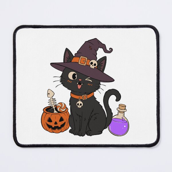 Item preview, Cute Witch Cat With Halloween Magic designed and sold by KAWAII STUDIO NB.