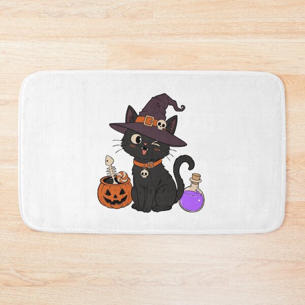 Item preview, Cute Witch Cat With Halloween Magic  designed and sold by KAWAII STUDIO NB.