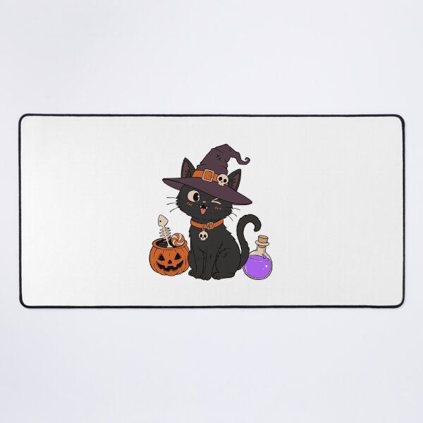 Item preview, Cute Witch Cat With Halloween Magic designed and sold by KAWAII STUDIO NB.