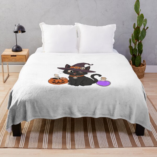 Item preview, Cute Witch Cat With Halloween Magic designed and sold by KAWAII STUDIO NB.