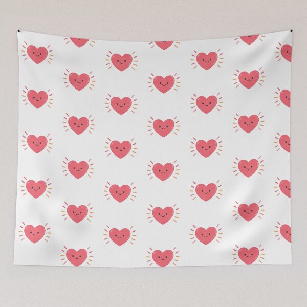 Item preview, Cute Kawaii Glowing Heart Sunburst Smiling Pink Love Aesthetic designed and sold by Rehnair.