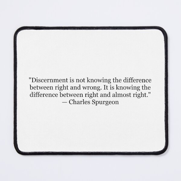 Item preview, Discernment Is Knowing the Difference Between Right and Almost Right | Charles Spurgeon Quote Print | Christian Wall Art designed and sold by The Prose Atelier.