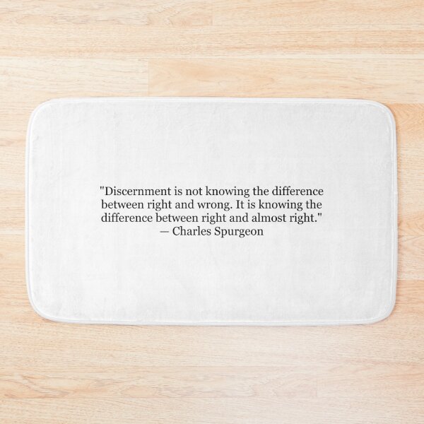 Item preview, Discernment Is Knowing the Difference Between Right and Almost Right | Charles Spurgeon Quote Print | Christian Wall Art designed and sold by The Prose Atelier.