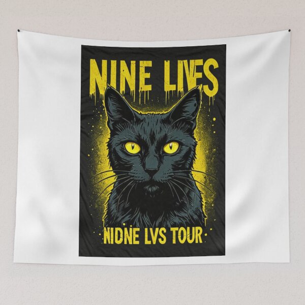 Item preview, Art - Stylized Nocturnal Feline, Dark and Captivating Graphic Illustration designed and sold by World-Pets.