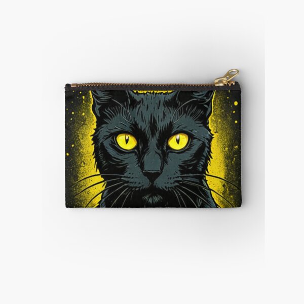 Item preview, Art - Stylized Nocturnal Feline, Dark and Captivating Graphic Illustration designed and sold by World-Pets.