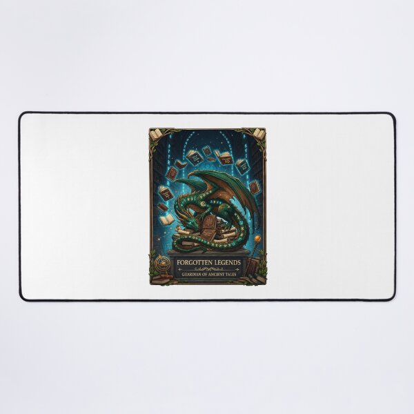 Item preview, Forgotten Legends | Dragon Guardian of Ancient Tales | Enchanted Library | Fantasy Dragon | Magical Books | Dark Academia | Book Lover Gift designed and sold by MrDev.
