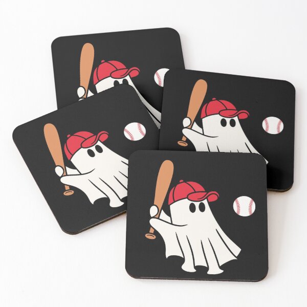 Item preview, Baseball Player Ghost Graphic - Cute Ghost Holding Bat Vector Art designed and sold by GrimNest.