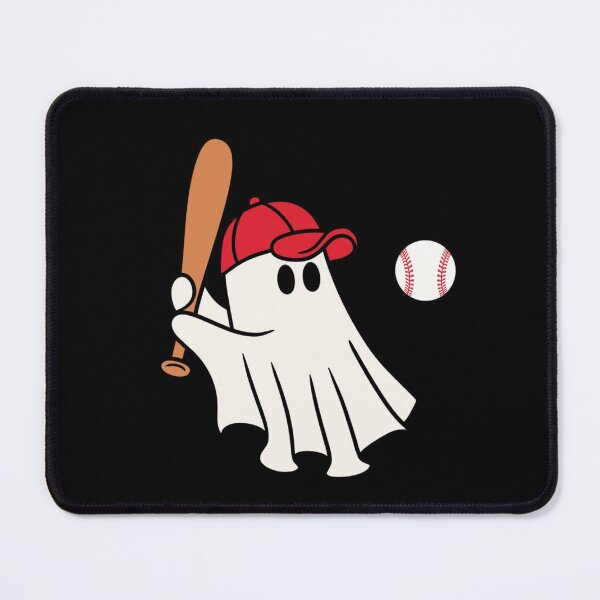 Item preview, Baseball Player Ghost Graphic - Cute Ghost Holding Bat Vector Art designed and sold by GrimNest.