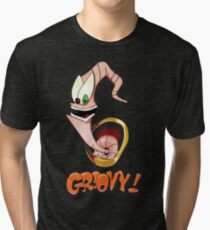 Earthworm Jim, Groovy! Tri-blend T-Shirt