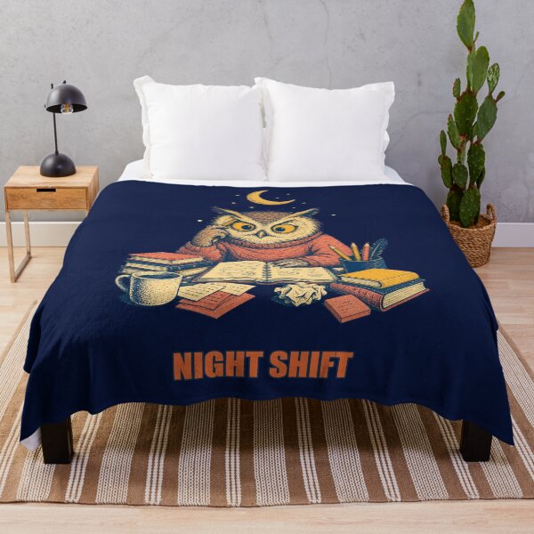 Item preview, Night Shift Owl - Overthinking Department Study designed and sold by SVox.