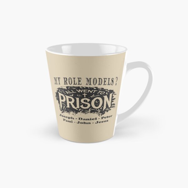 Item preview, My Role Models? All Went to Prison | Funny Christian Typography - Joseph Daniel Peter Paul John Jesus | Faith Humor grey black designed and sold by ZechJohnRB.