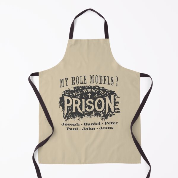 Item preview, My Role Models? All Went to Prison | Funny Christian Typography - Joseph Daniel Peter Paul John Jesus | Faith Humor grey black designed and sold by ZechJohnRB.