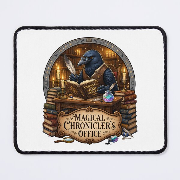 Item preview, Magical Chronicler's Office | Raven Archivist | Arcane Library | Fantasy Book Lover | Dark Academia | Magical Scholar | Gothic Library Gift designed and sold by MrDev.