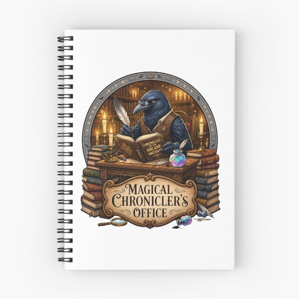 Item preview, Magical Chronicler's Office | Raven Archivist | Arcane Library | Fantasy Book Lover | Dark Academia | Magical Scholar | Gothic Library Gift designed and sold by MrDev.