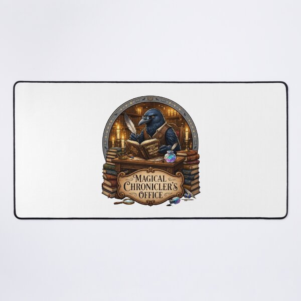 Item preview, Magical Chronicler's Office | Raven Archivist | Arcane Library | Fantasy Book Lover | Dark Academia | Magical Scholar | Gothic Library Gift designed and sold by MrDev.