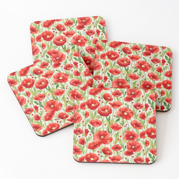Item preview, Red flowers in watercolor designed and sold by Nolan6.