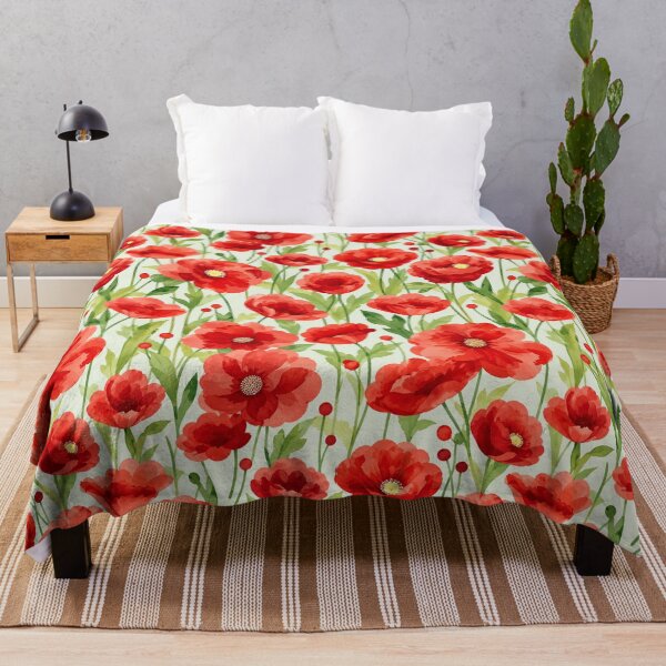 Item preview, Red flowers in watercolor designed and sold by Nolan6.