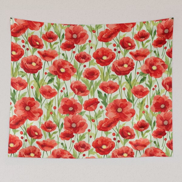 Item preview, Red flowers in watercolor designed and sold by Nolan6.
