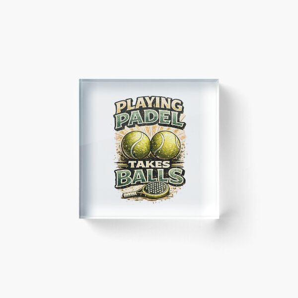 Item preview, Playing Padel Takes Balls | Funny Padel Shirt | Vintage Padel designed and sold by Rikas-art.