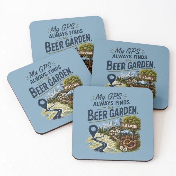 Item preview, My GPS Always Finds the Beer Garden – Funny Bavaria Travel Design designed and sold by Alpine-Ink.