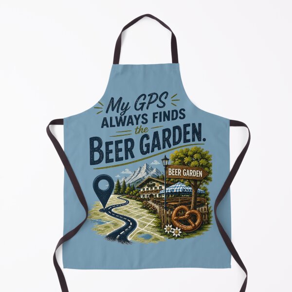 Item preview, My GPS Always Finds the Beer Garden – Funny Bavaria Travel Design designed and sold by Alpine-Ink.