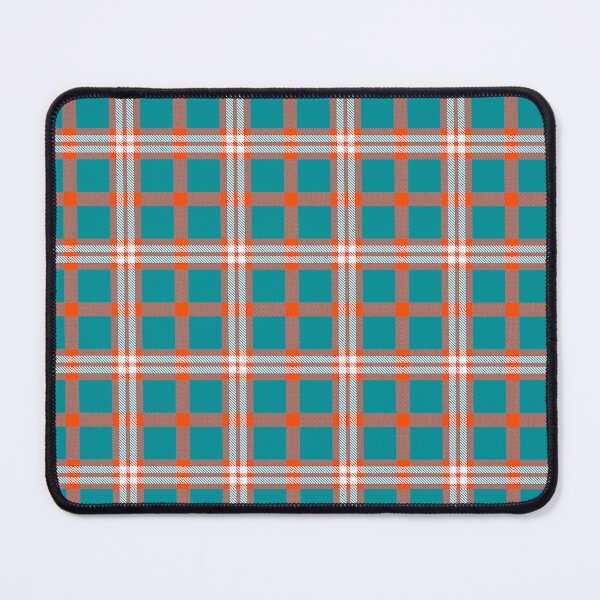 Item preview, Aqua and Orange Plaid Dark designed and sold by The Plaid Garden.