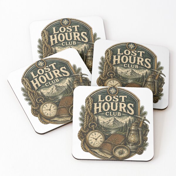 Item preview, Lost Hours Club – Vintage Pocket Watch Explorer Badge designed and sold by Golden Era Studio.