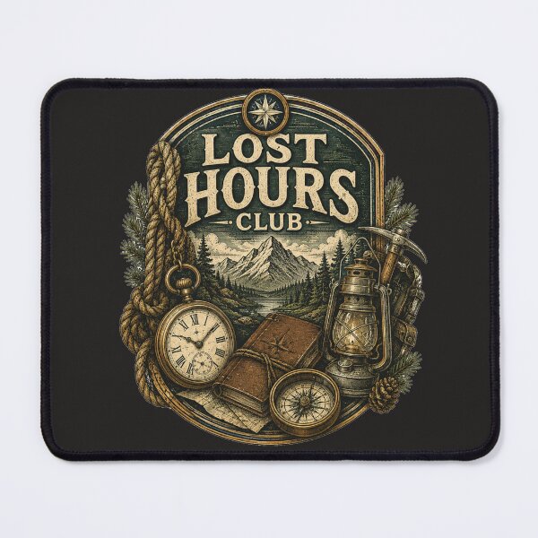 Item preview, Lost Hours Club – Vintage Pocket Watch Explorer Badge designed and sold by Golden Era Studio.