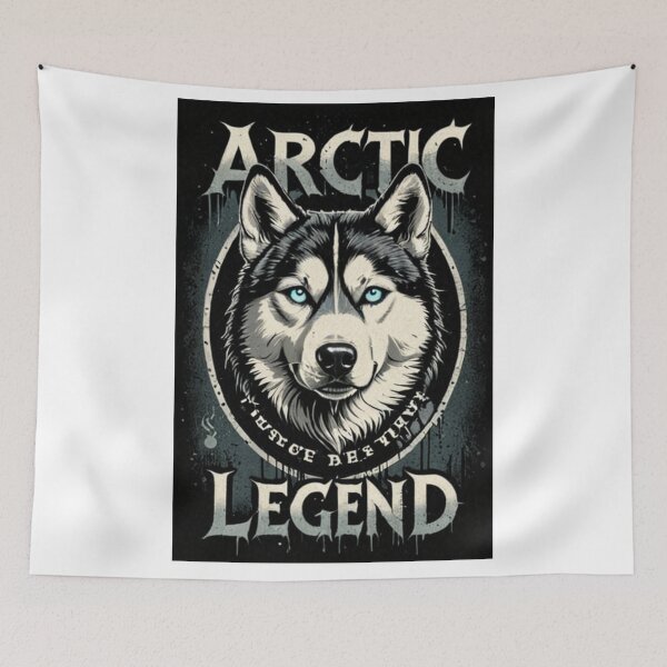 Item preview, Art - Stylized Nordic Dog, Tattoo-Inspired Graphic Illustration designed and sold by World-Pets.