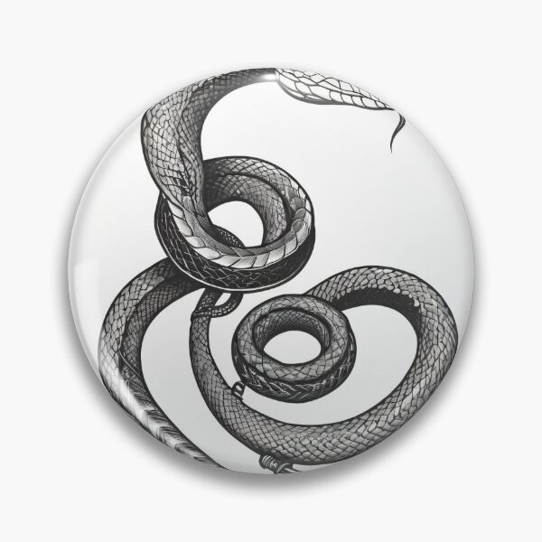 Item preview, Snake and Dagger Line Art Tattoo designed and sold by CrippiCrippi.
