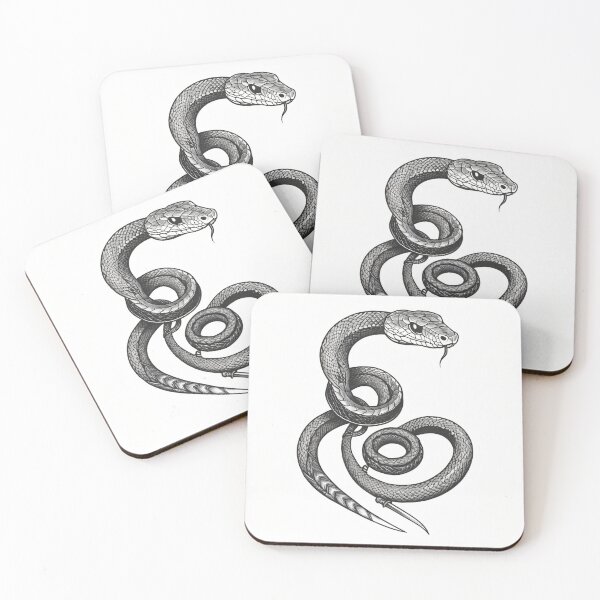 Item preview, Snake and Dagger Line Art Tattoo designed and sold by CrippiCrippi.