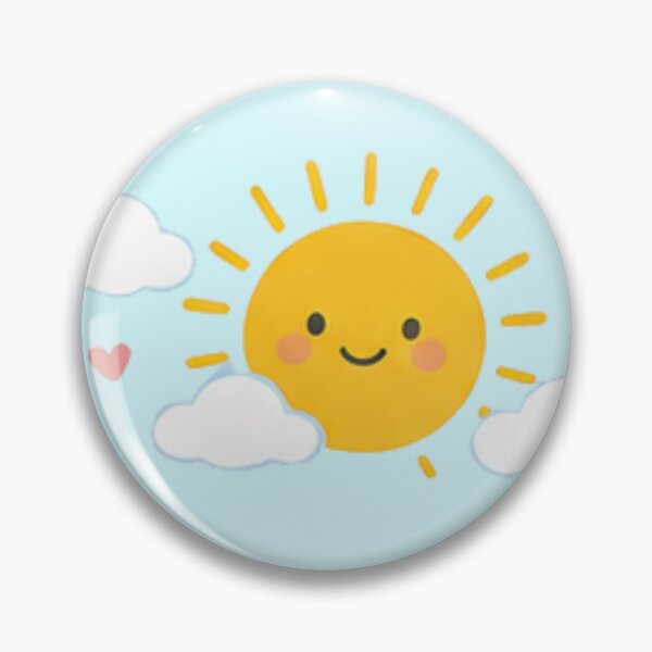 Item preview, Cute Kawaii Smiling Sun Clouds Hearts Yellow Sunshine Aesthetic designed and sold by Rehnair.