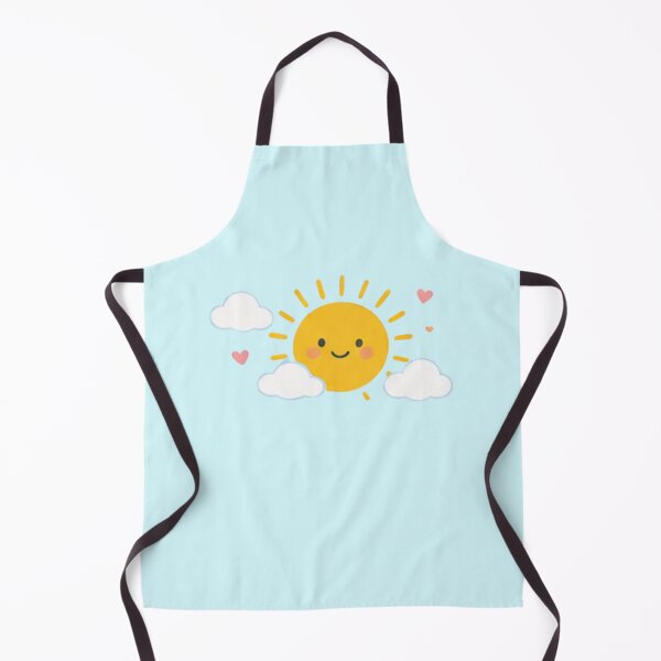 Item preview, Cute Kawaii Smiling Sun Clouds Hearts Yellow Sunshine Aesthetic designed and sold by Rehnair.