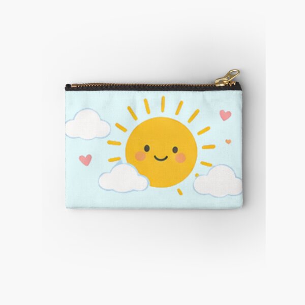 Item preview, Cute Kawaii Smiling Sun Clouds Hearts Yellow Sunshine Aesthetic designed and sold by Rehnair.
