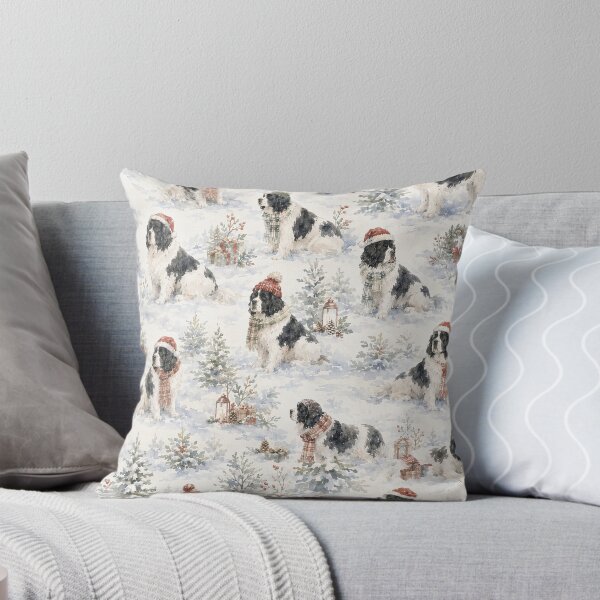 Item preview, Landseer Newfoundland dog Winter Christmas designed and sold by Anne Londez Studio.